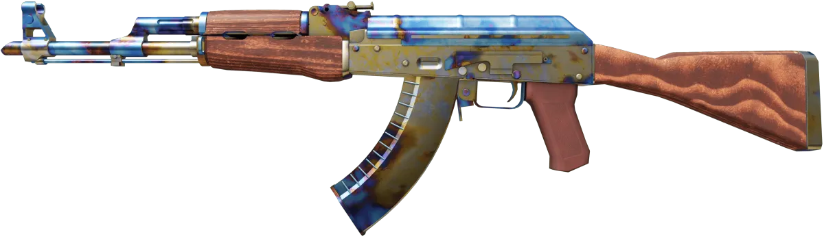 AK-47 Case Hardened, called "Blue Gem"