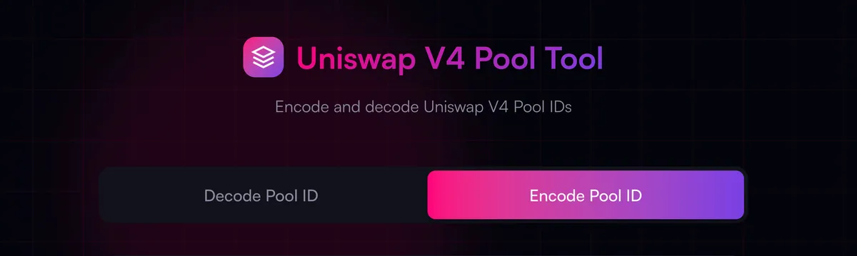 Uniswap V4 Pool Tool interface